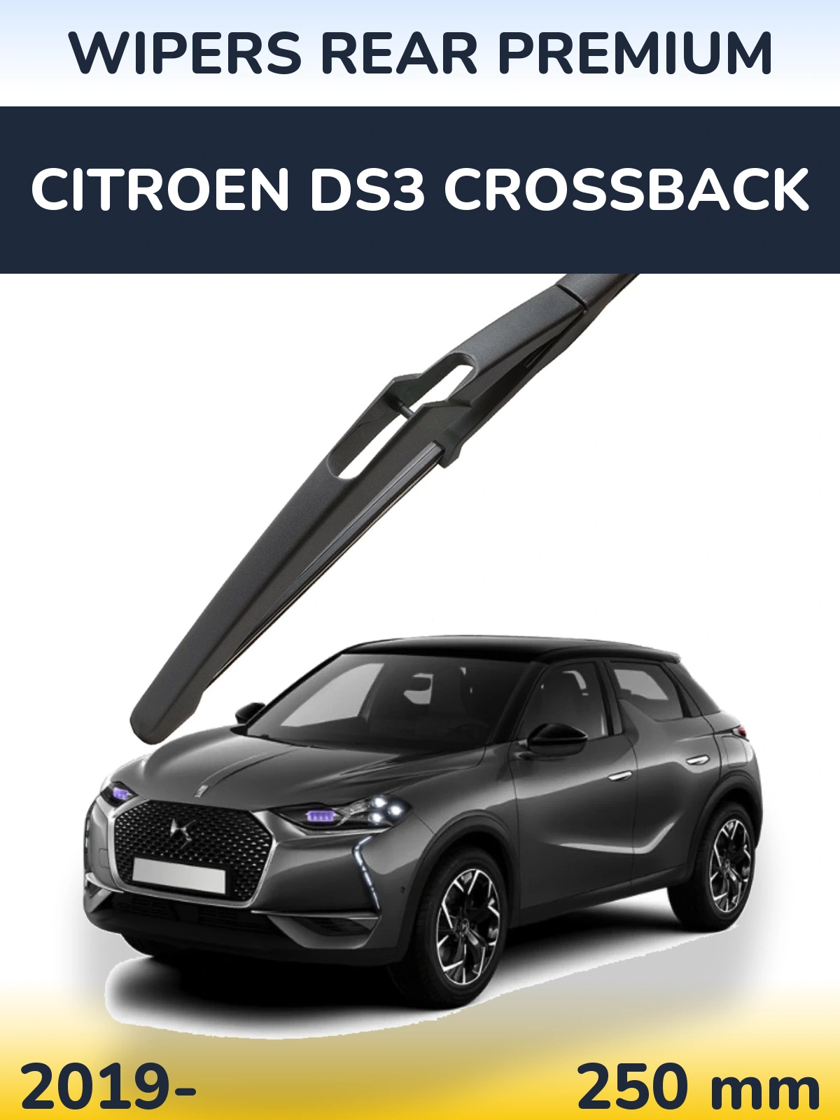 Rear wiper blade WIPERS REAR PREMIUM 250 mm for Citroen DS3 Crossback 2019-2026