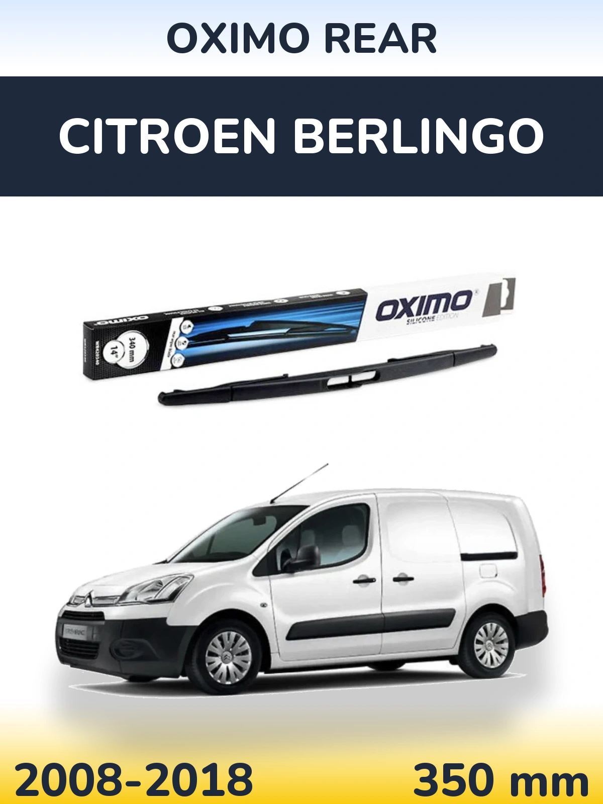 Rear wiper blade Oximo Rear 350 mm for Citroen Berlingo 2008-2018