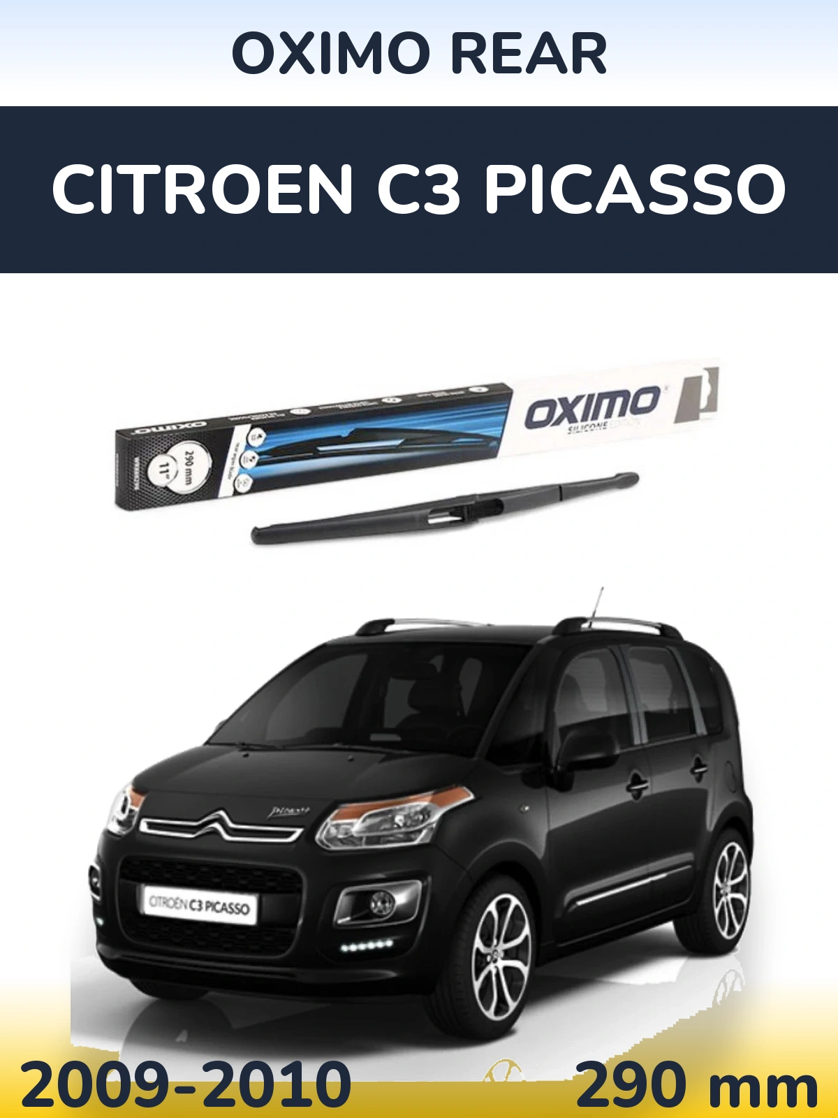 Rear wiper blade Oximo Rear 290 mm for Citroen C3 Picasso 2009-2010