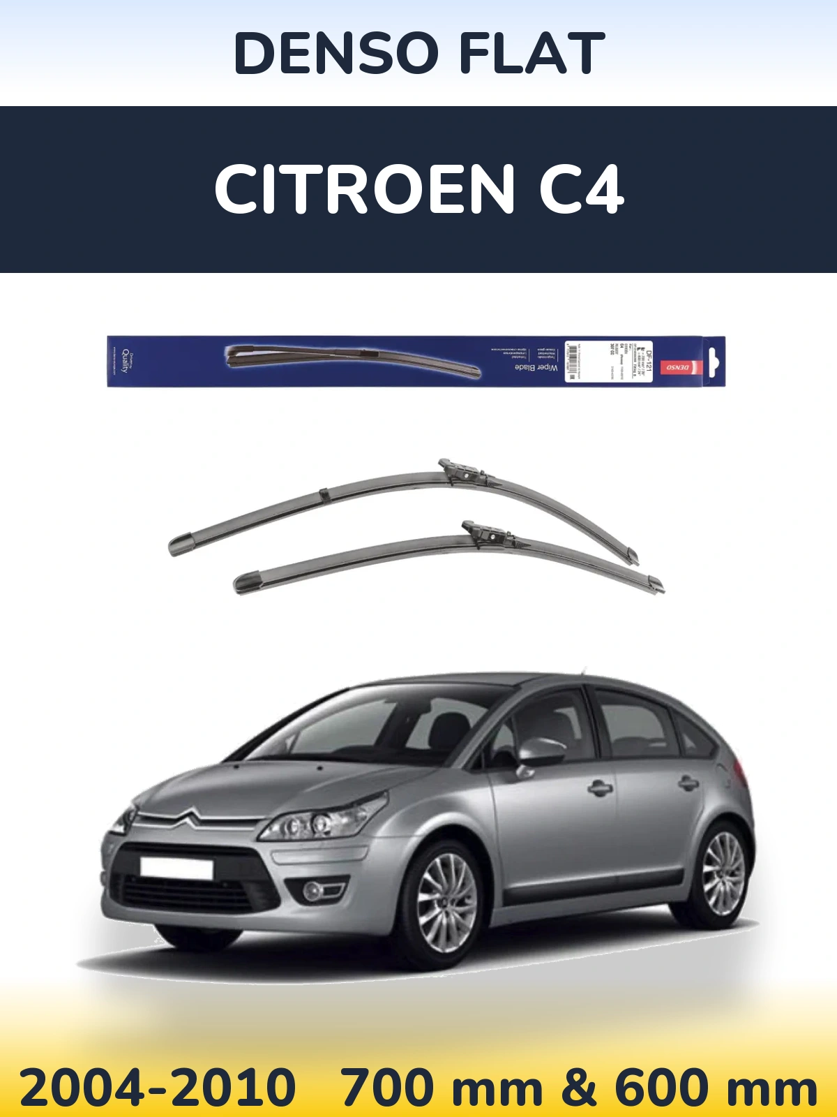 Комплект передних дворников Denso Flat 700 & 600 мм для Citroen C4 2004-2010