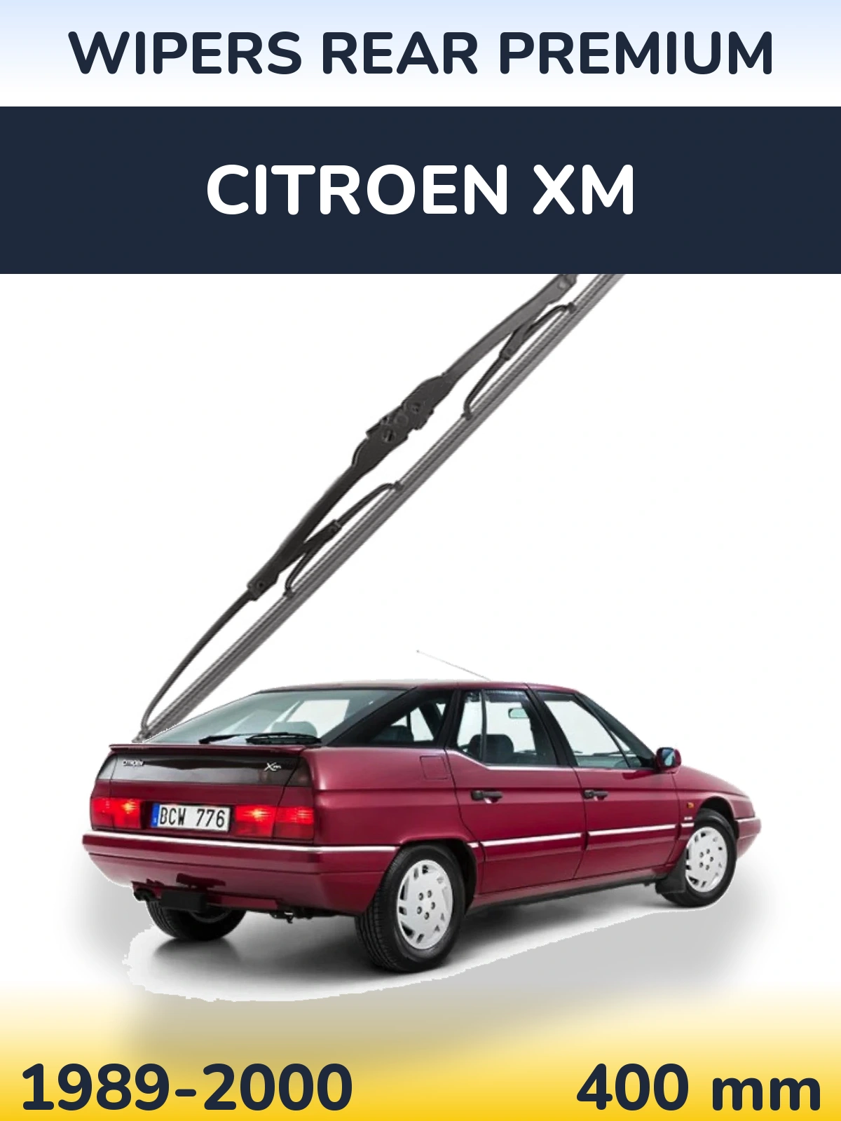 Rear wiper blade WIPERS REAR PREMIUM 400 mm for Citroen XM 1989-2000