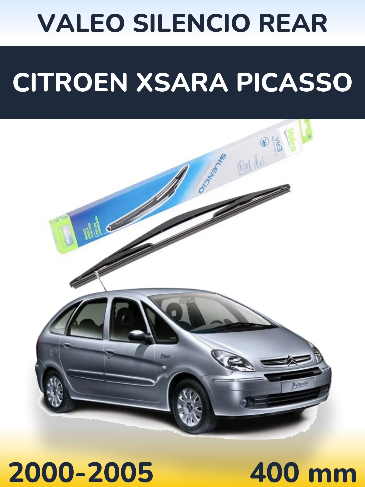 Задня щітка Valeo Silencio Rear 400 мм для Citroen Xsara Picasso 2000-2005