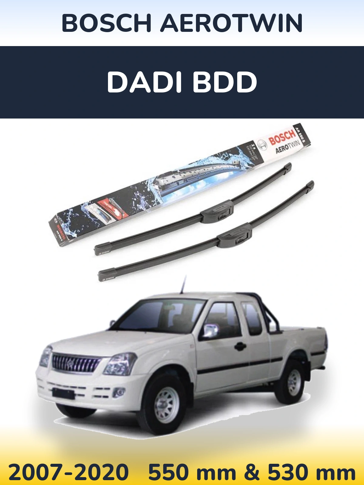 Комплект передніх щіток BOSCH AeroTwin 550 & 530 мм для Dadi BDD 2007-2020