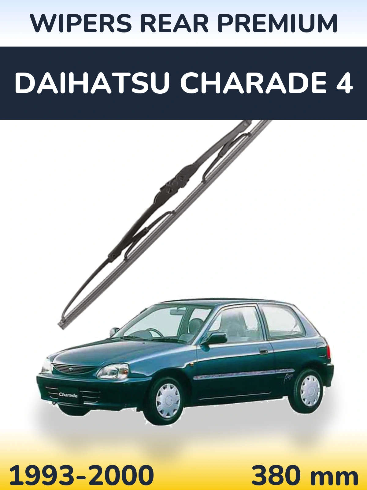 Rear wiper blade WIPERS REAR PREMIUM 380 mm for Daihatsu Charade 4 1993-2000