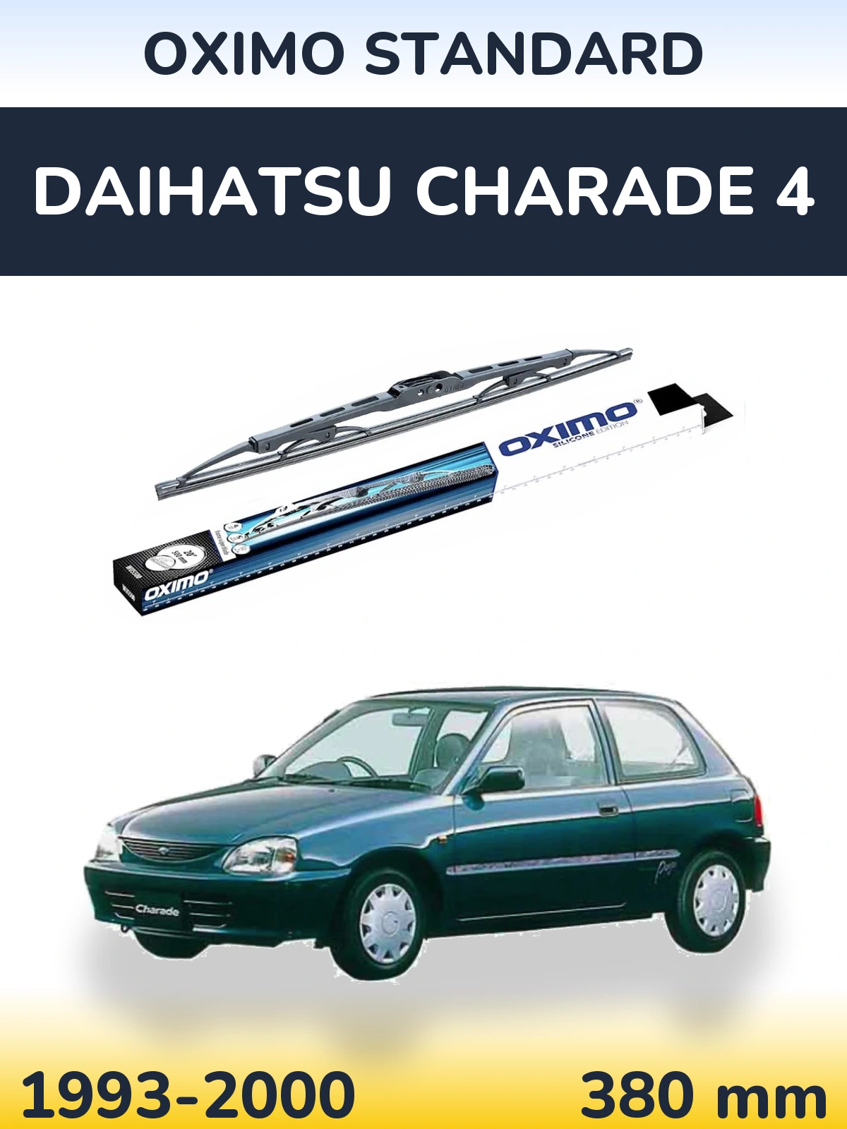 Rear wiper blade Oximo Standard 375 mm for Daihatsu Charade 4 1993-2000