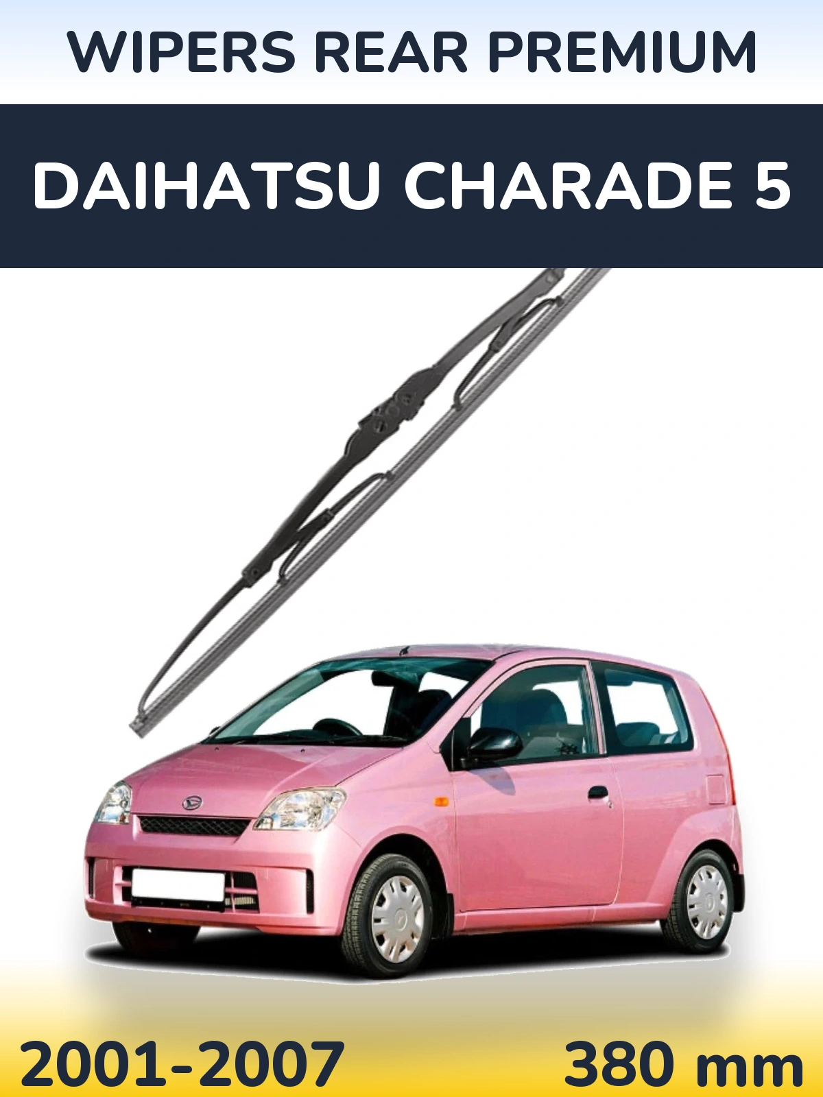 Rear wiper blade WIPERS REAR PREMIUM 380 mm for Daihatsu Charade 5 2001-2007