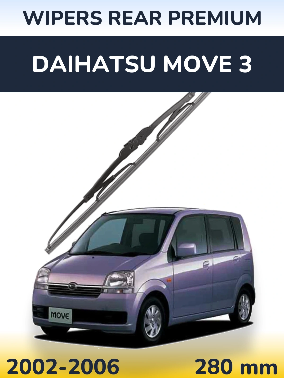 Rear wiper blade WIPERS REAR PREMIUM 280 mm for Daihatsu Move 3 2002-2006