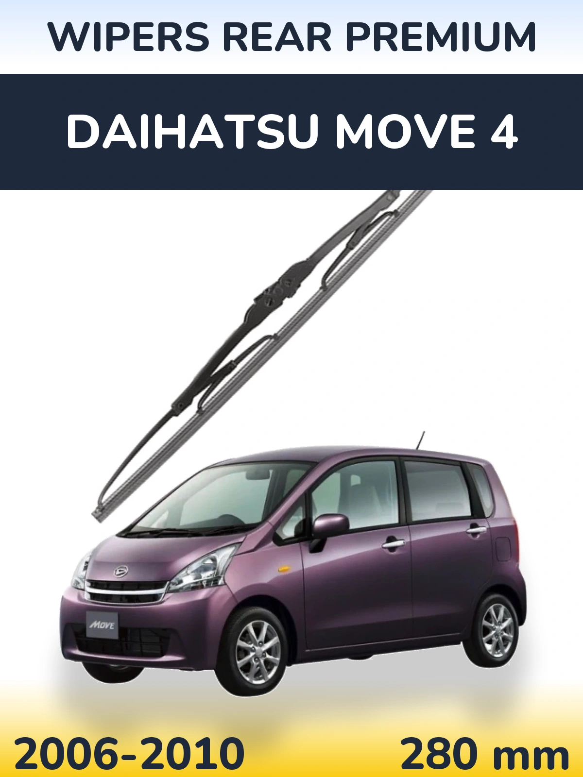 Rear wiper blade WIPERS REAR PREMIUM 280 mm for Daihatsu Move 4 2006-2010