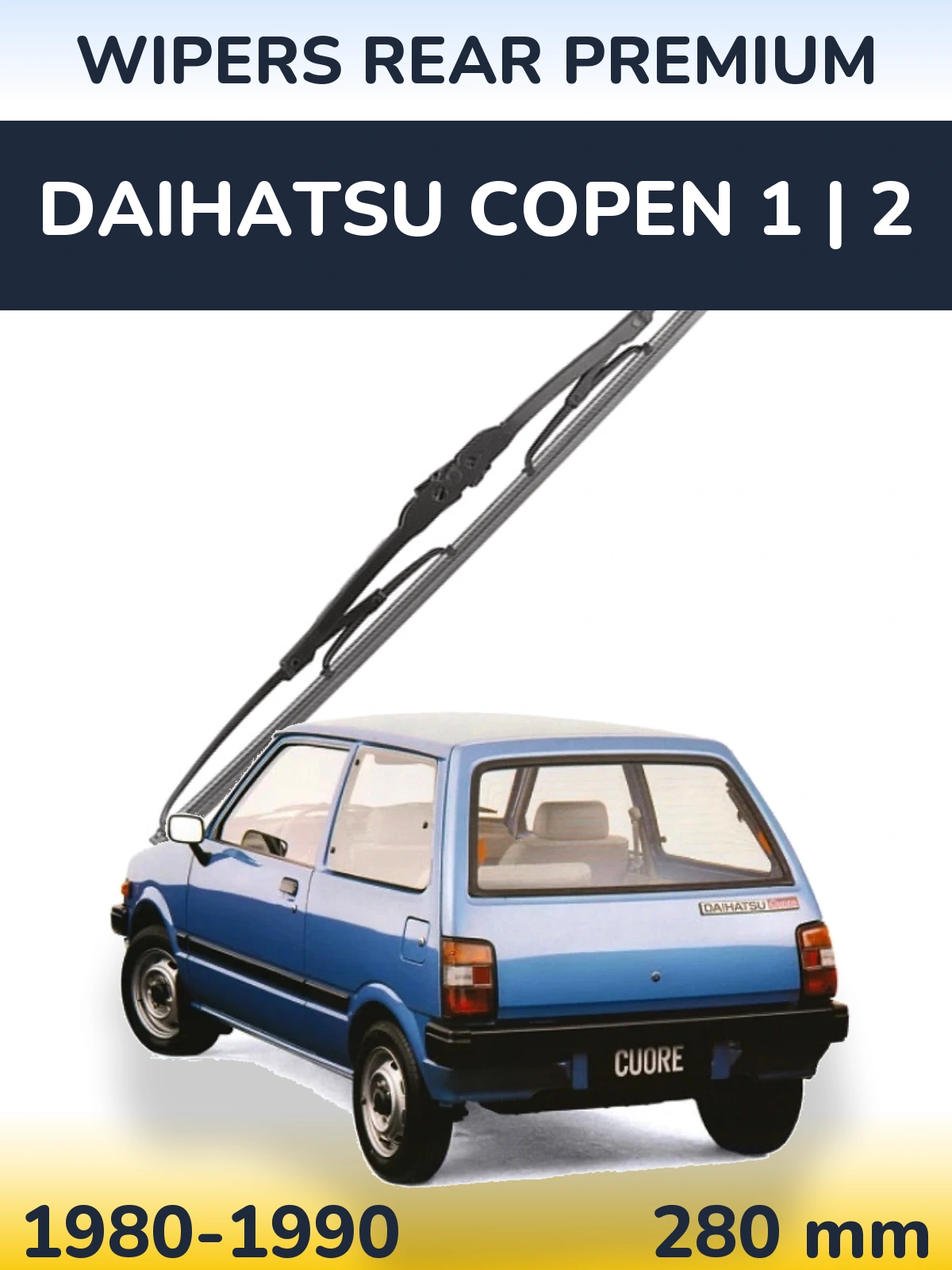 Задний дворник WIPERS REAR PREMIUM 280 мм для Daihatsu Copen 1 | 2 1980-1990