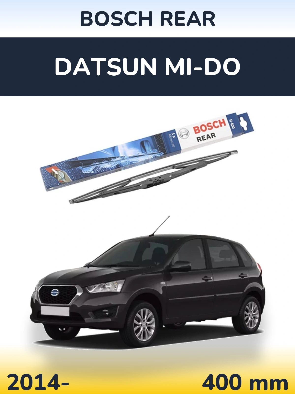 Rear wiper blade BOSCH Rear 400 mm for Datsun mi-DO 2014-2026
