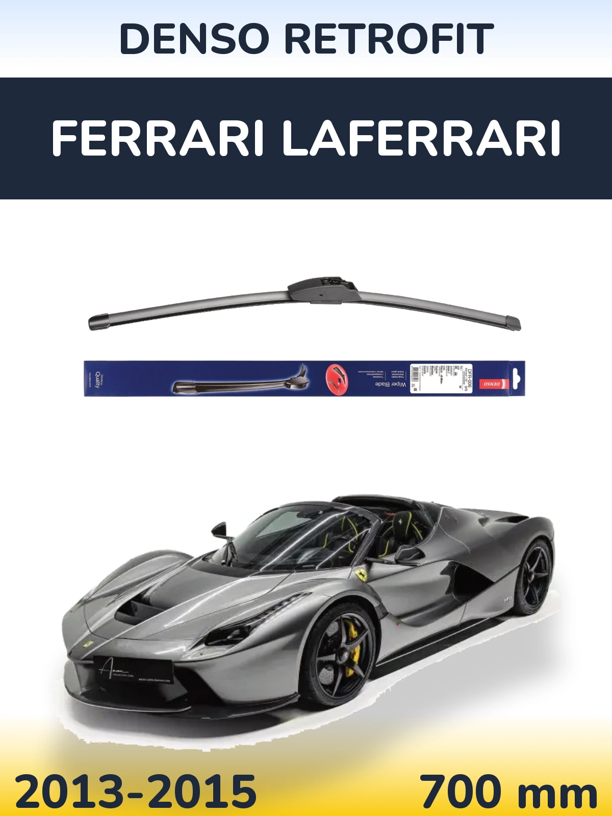 Front wiper blade Denso Retrofit 700 mm for Ferrari LaFerrari 2013-2015