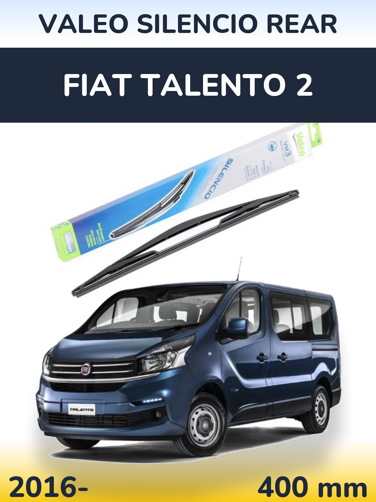 Задня щітка Valeo Silencio Rear 400 мм для Fiat Talento 2 2016-2026