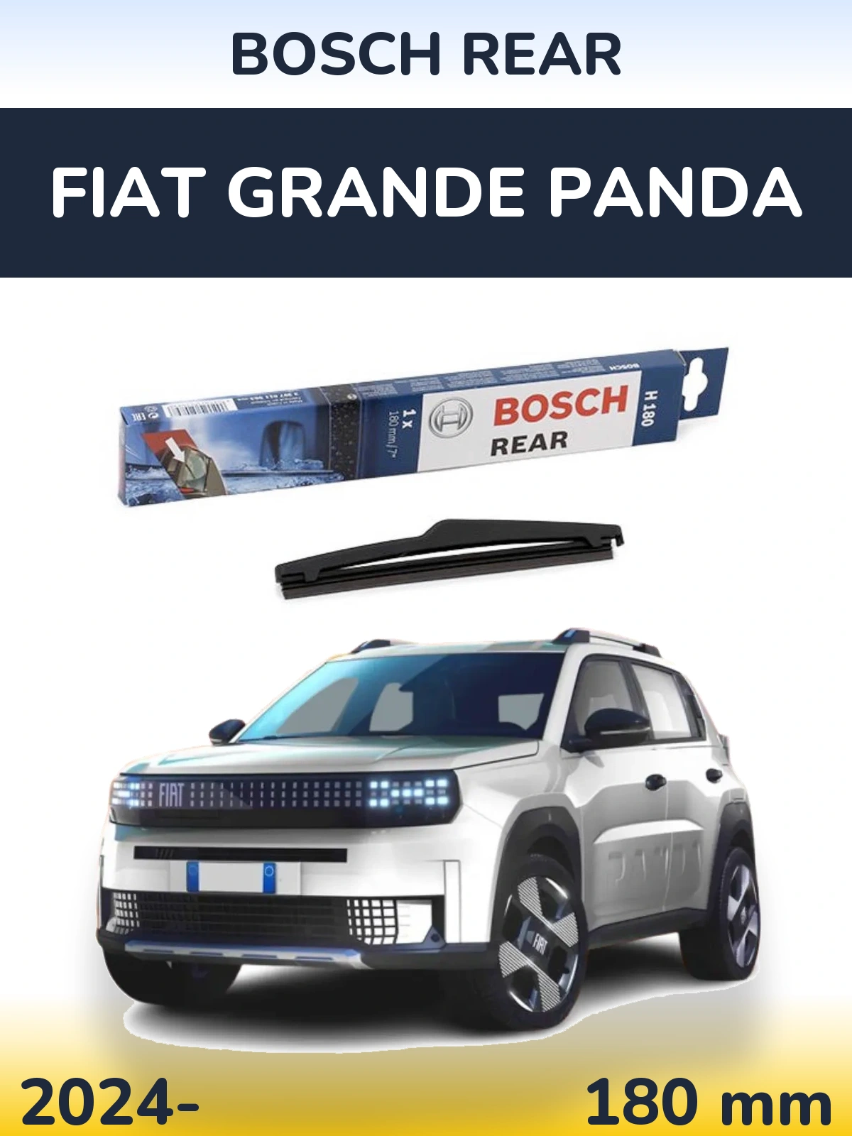 Задня щітка BOSCH Rear 180 мм для Fiat Grande Panda 2024-2026