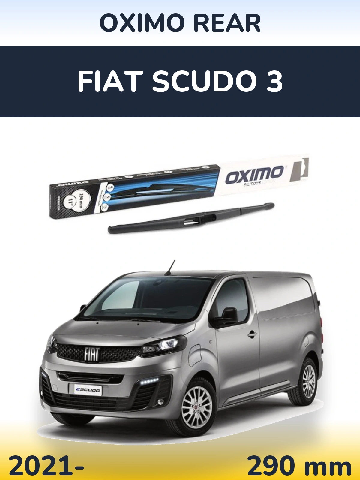 Задня щітка Oximo Rear 290 мм для Fiat Scudo 3 2021-2026