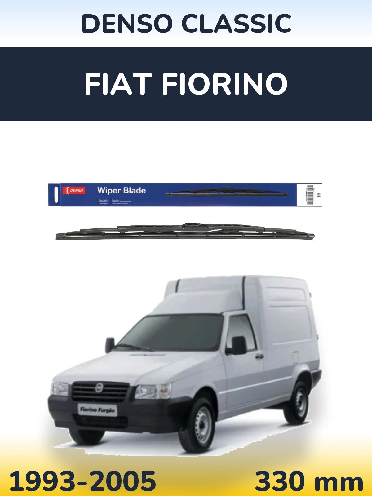 Rear wiper blade Denso Classic 330 mm for Fiat Fiorino 1993-2005