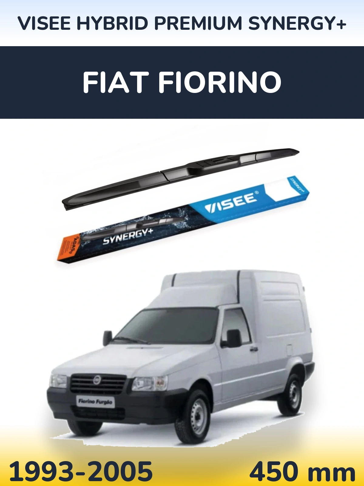 Front wiper blade VISEE HYBRID PREMIUM SYNERGY+ 450 mm for Fiat Fiorino 1993-2005