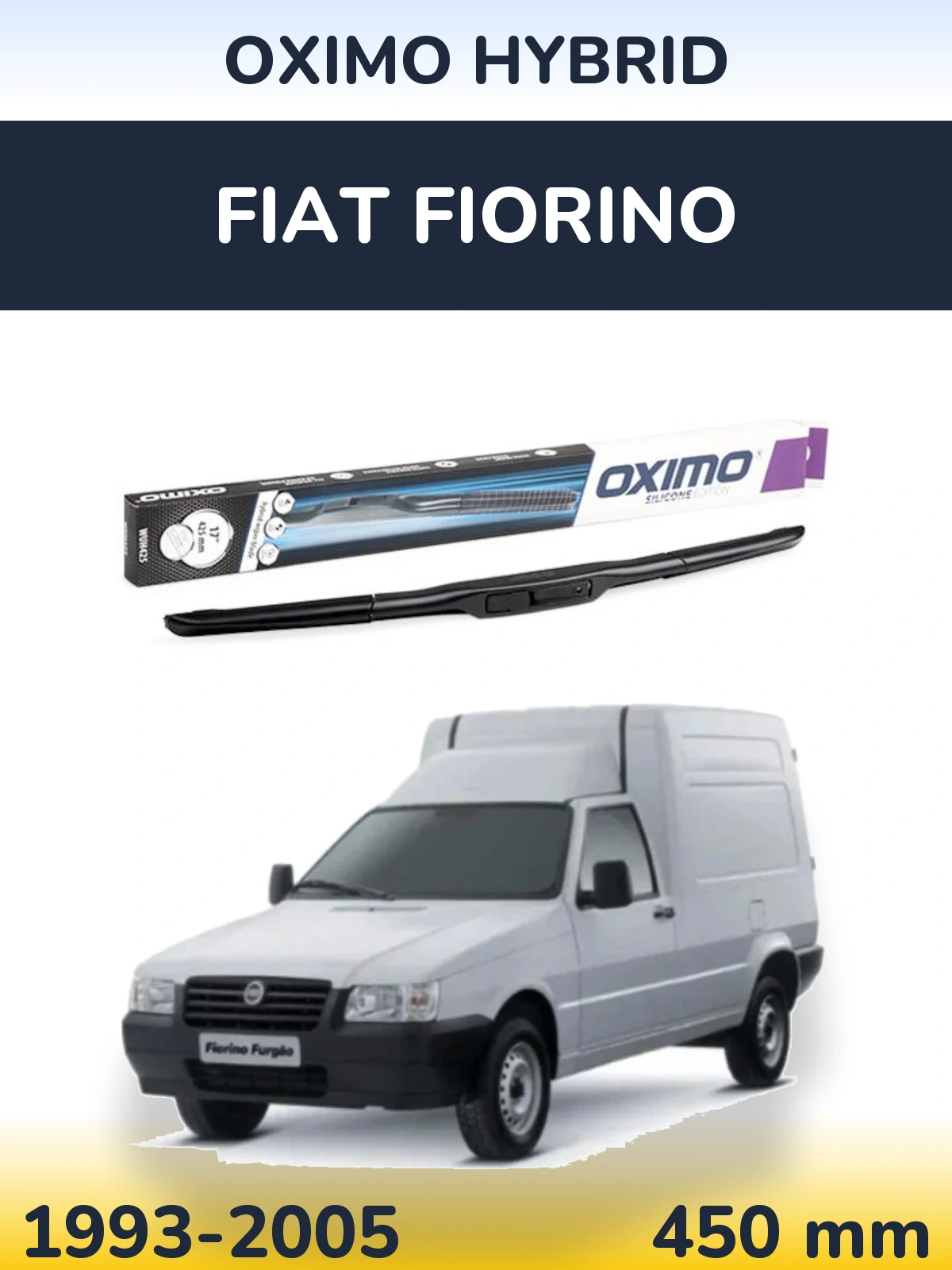 Front wiper blade Oximo Hybrid 450 mm for Fiat Fiorino 1993-2005