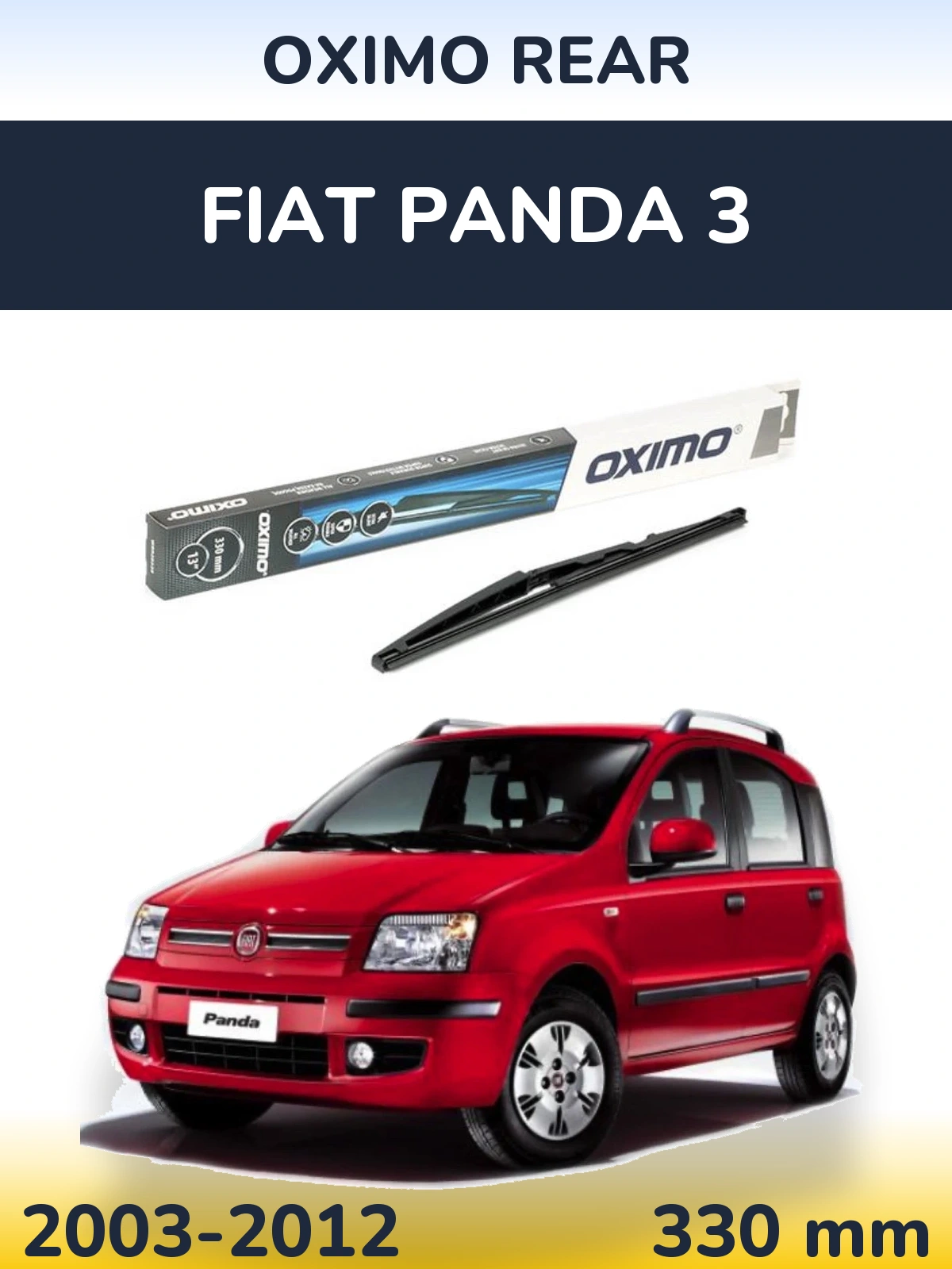 Rear wiper blade Oximo Rear 330 mm for Fiat Panda 3 2003-2012