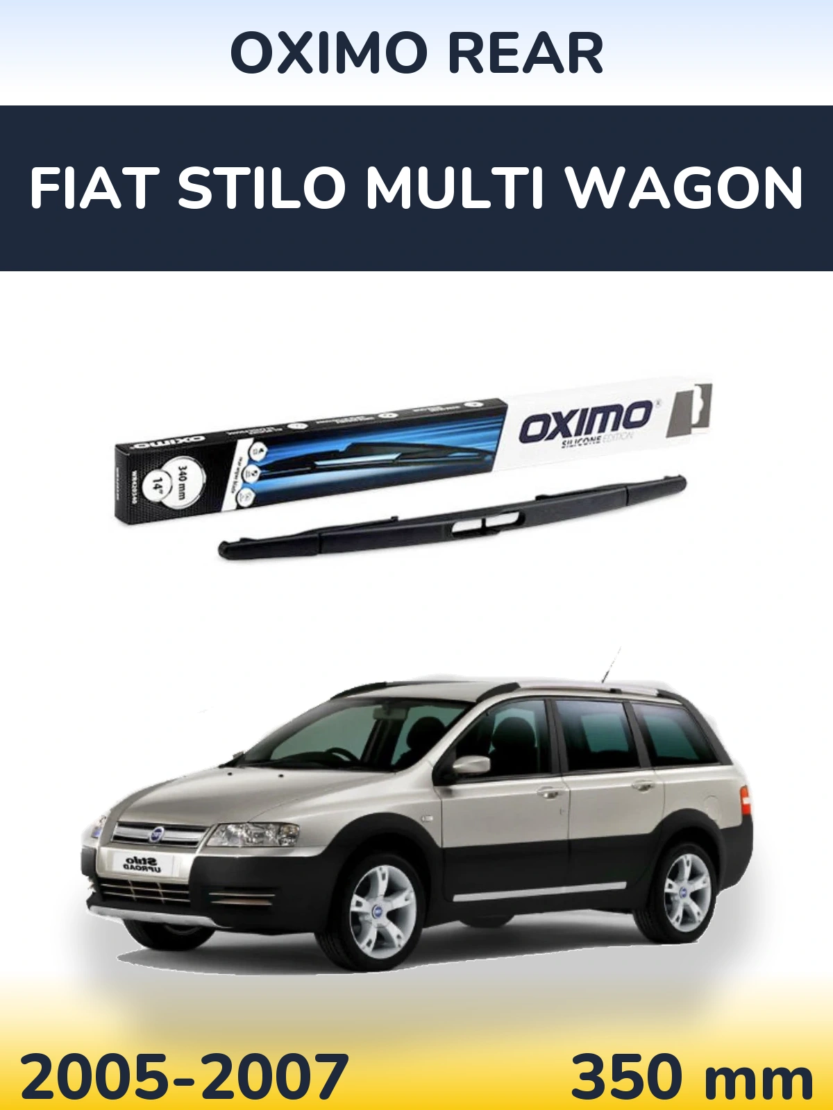 Rear wiper blade Oximo Rear 350 mm for Fiat Stilo Multi Wagon 2005-2007