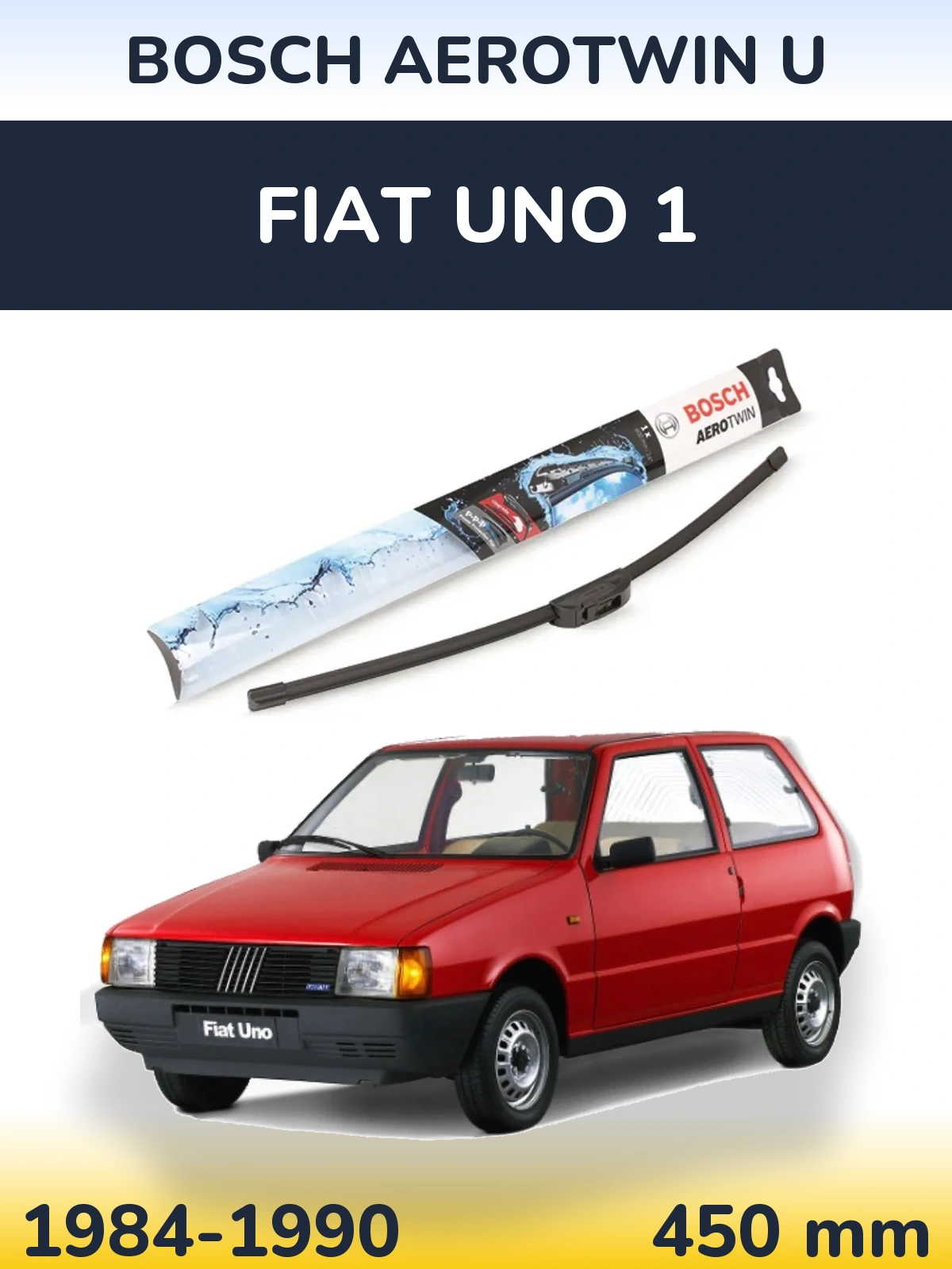 Передня щітка BOSCH AeroTwin U 450 мм для Fiat Uno 1 1984-1990