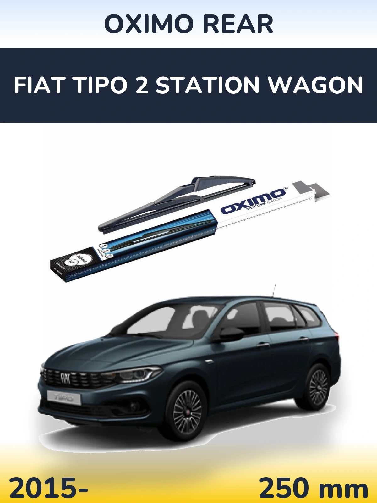 Задний дворник Oximo Rear 250 мм для Fiat Tipo 2 Station Wagon 2015-2026