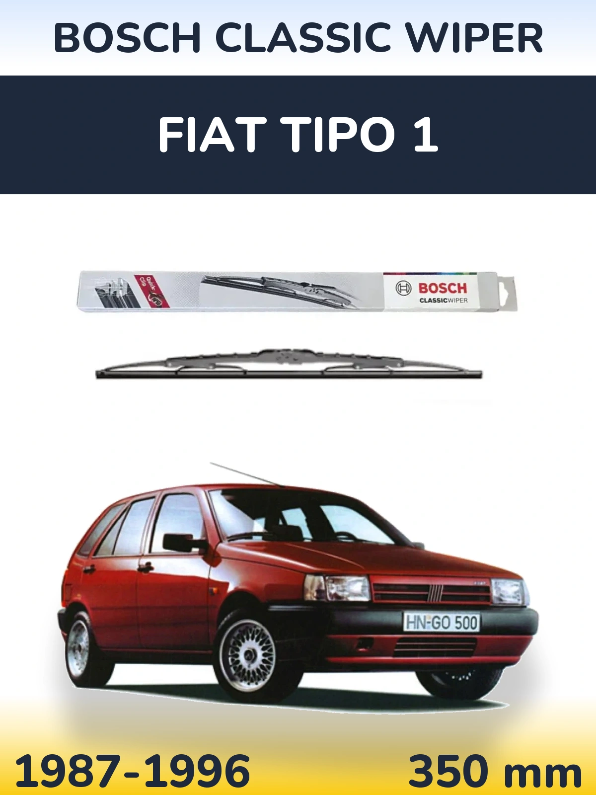 Rear wiper blade BOSCH Classic Wiper 340 mm for Fiat Tipo 1 1987-1996