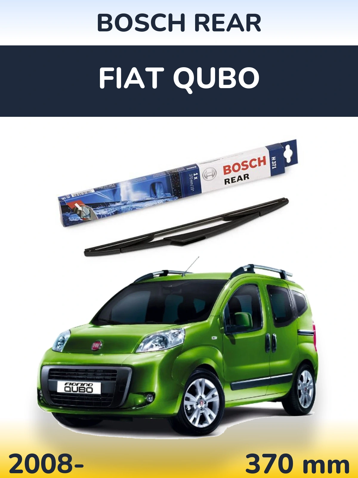 Rear wiper blade BOSCH Rear 370 mm for Fiat Qubo 2008-2026