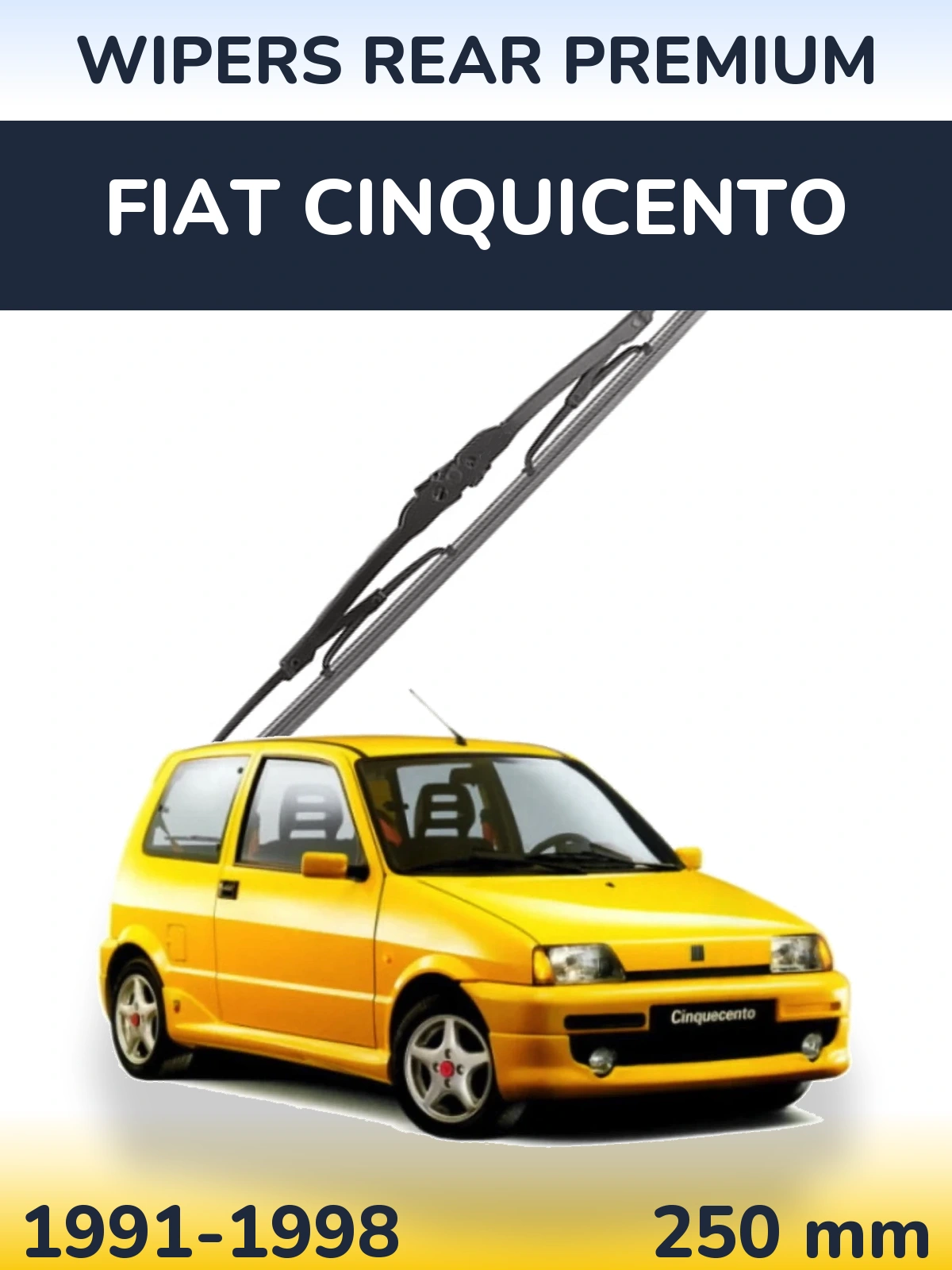 Rear wiper blade WIPERS REAR PREMIUM 250 mm for Fiat Cinquicento 1991-1998