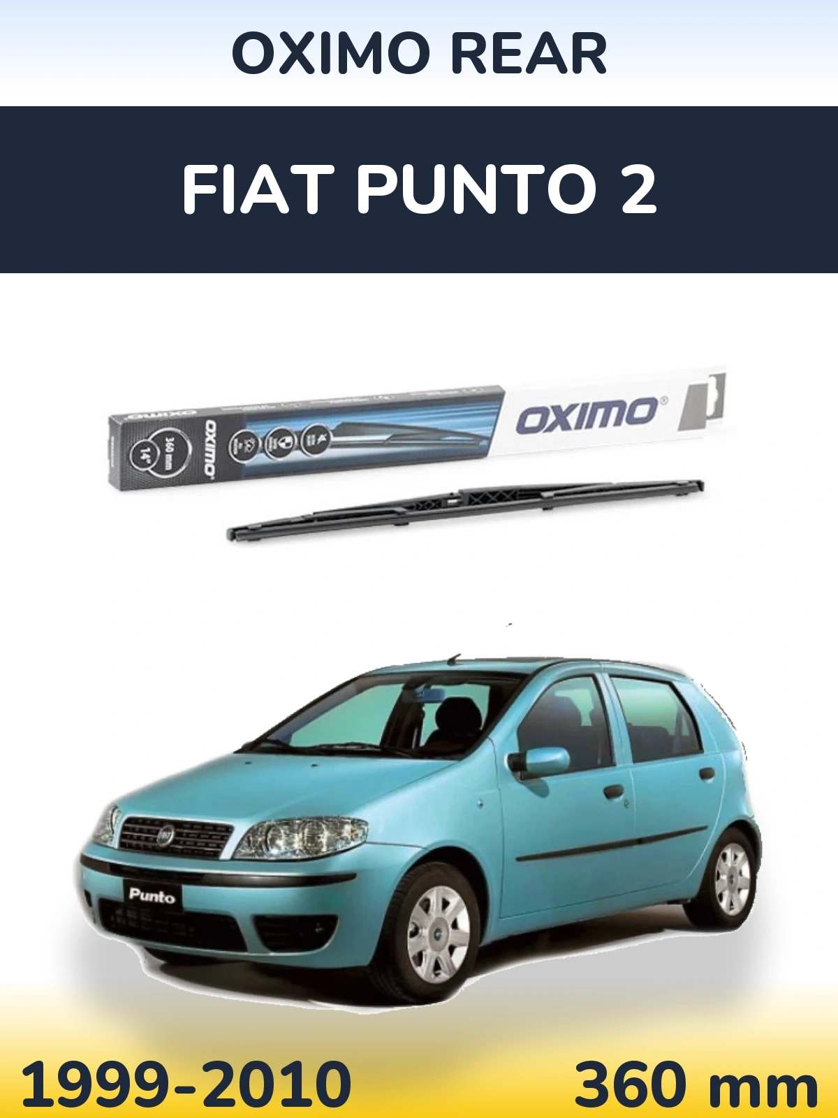Rear wiper blade Oximo Rear 360 mm for Fiat Punto 2 1999-2010