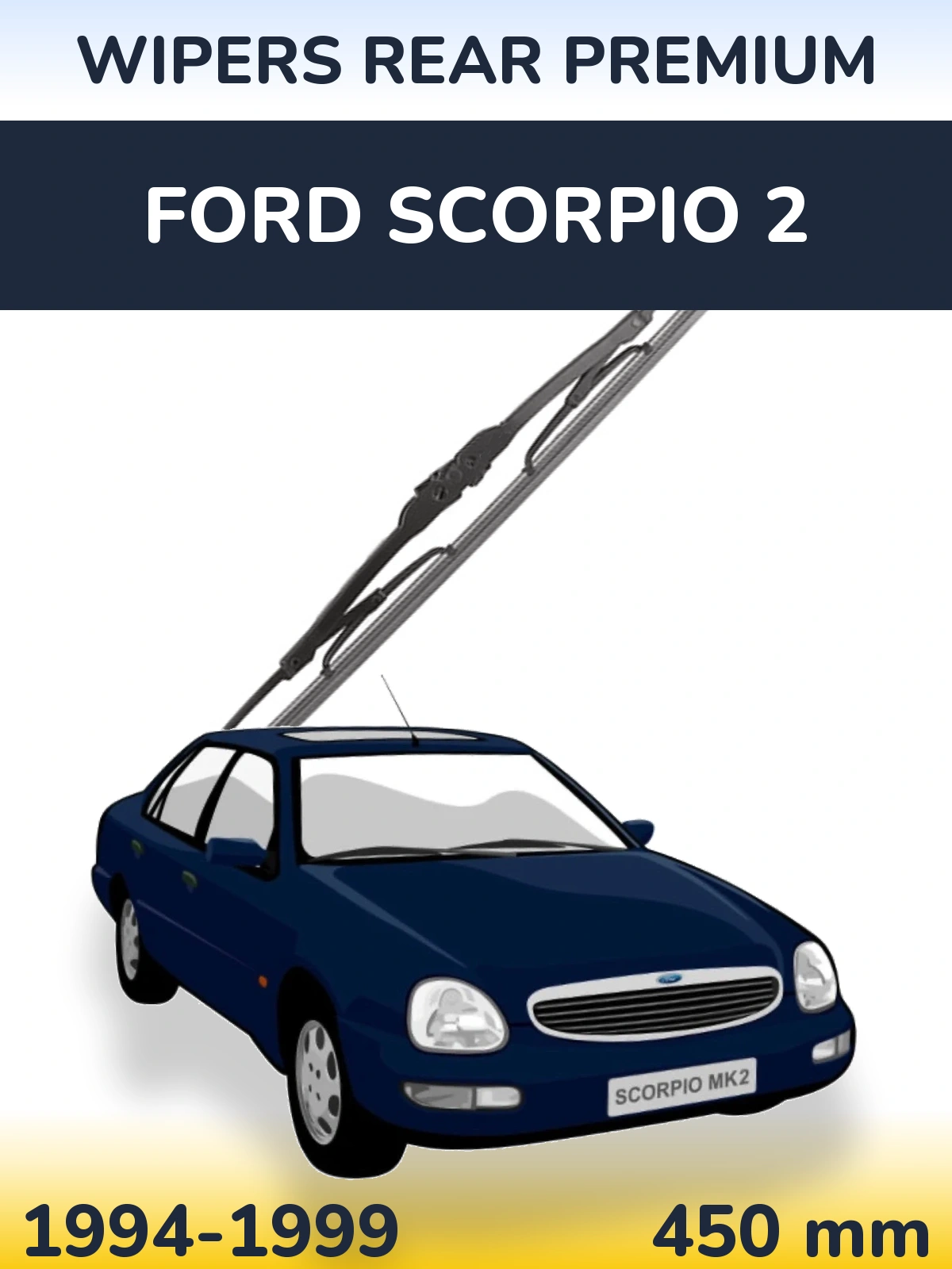 Rear wiper blade WIPERS REAR PREMIUM 450 mm for Ford Scorpio 2 1994-1999