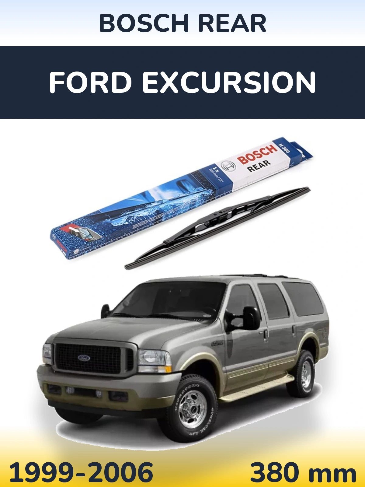 Rear wiper blade BOSCH Rear 380 mm for Ford Excursion 1999-2006