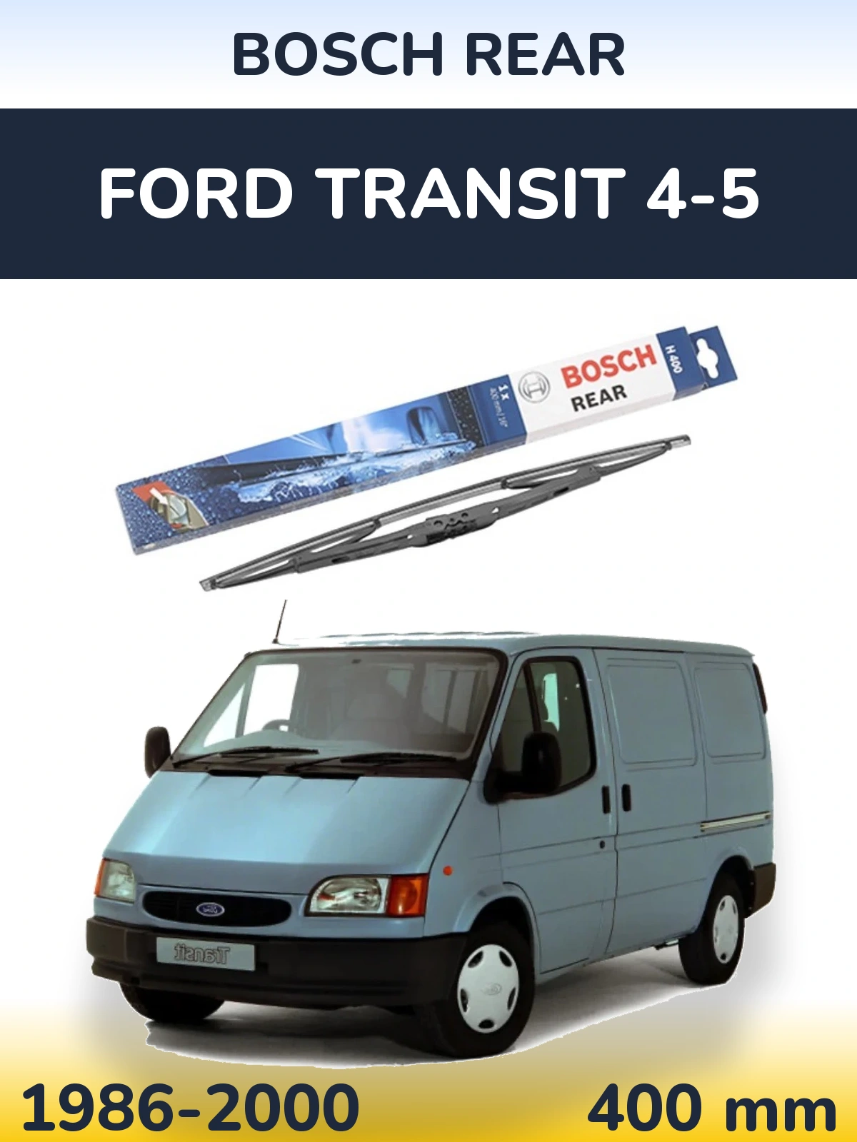 Rear wiper blade BOSCH Rear 400 mm for Ford Transit 4-5 1986-2000