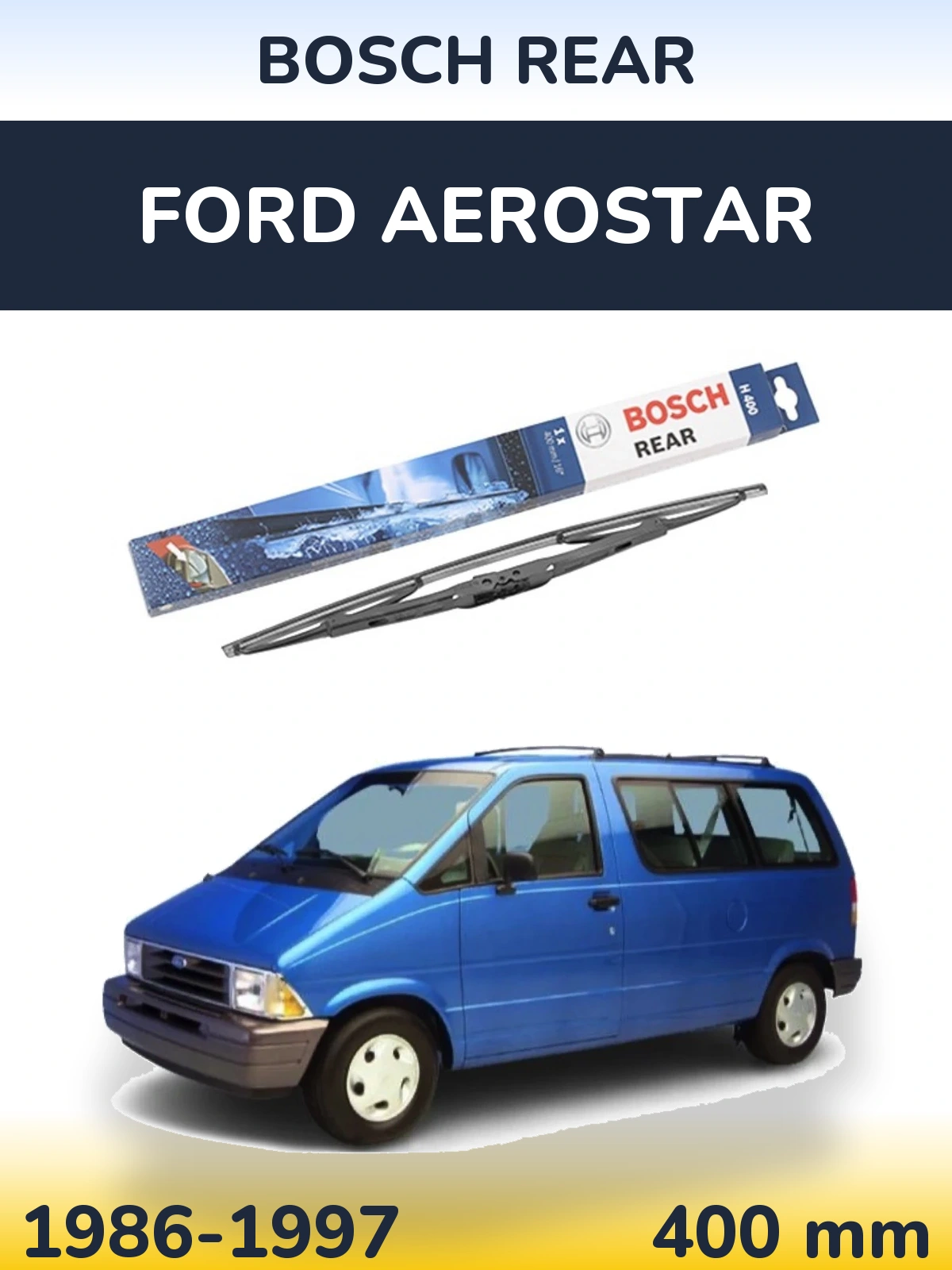 Rear wiper blade BOSCH Rear 400 mm for Ford Aerostar 1986-1997