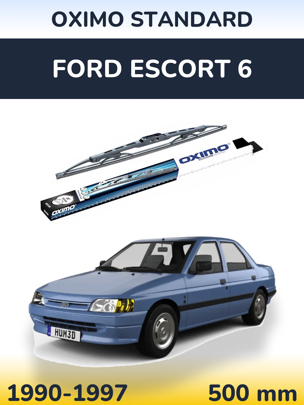 Rear wiper blade Oximo Standard 500 mm for Ford Escort 6 1990-1997