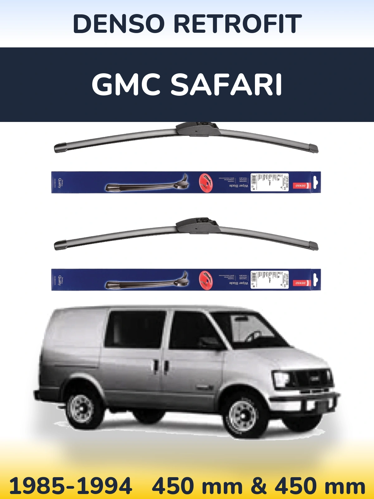 Комплект передних дворников Denso Retrofit 450 & 450 мм для GMC Safari 1985-1994