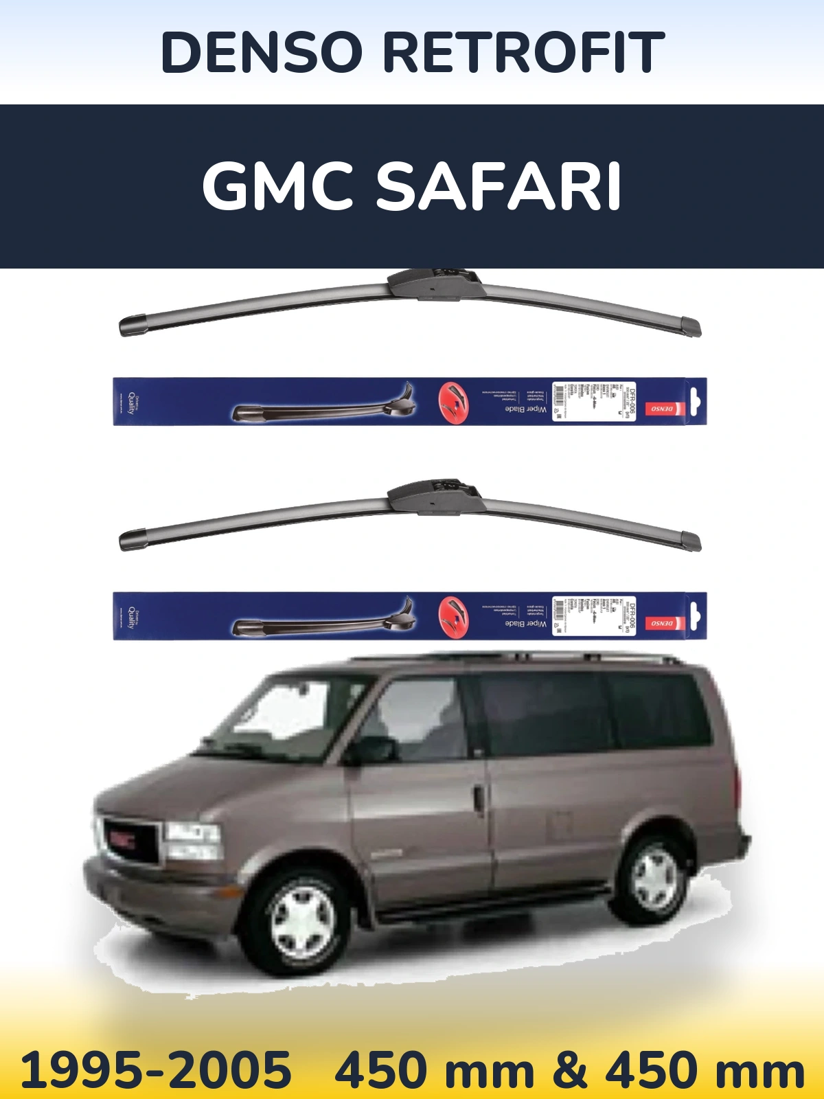 Комплект передніх щіток Denso Retrofit 450 & 450 мм для GMC Safari 1995-2005