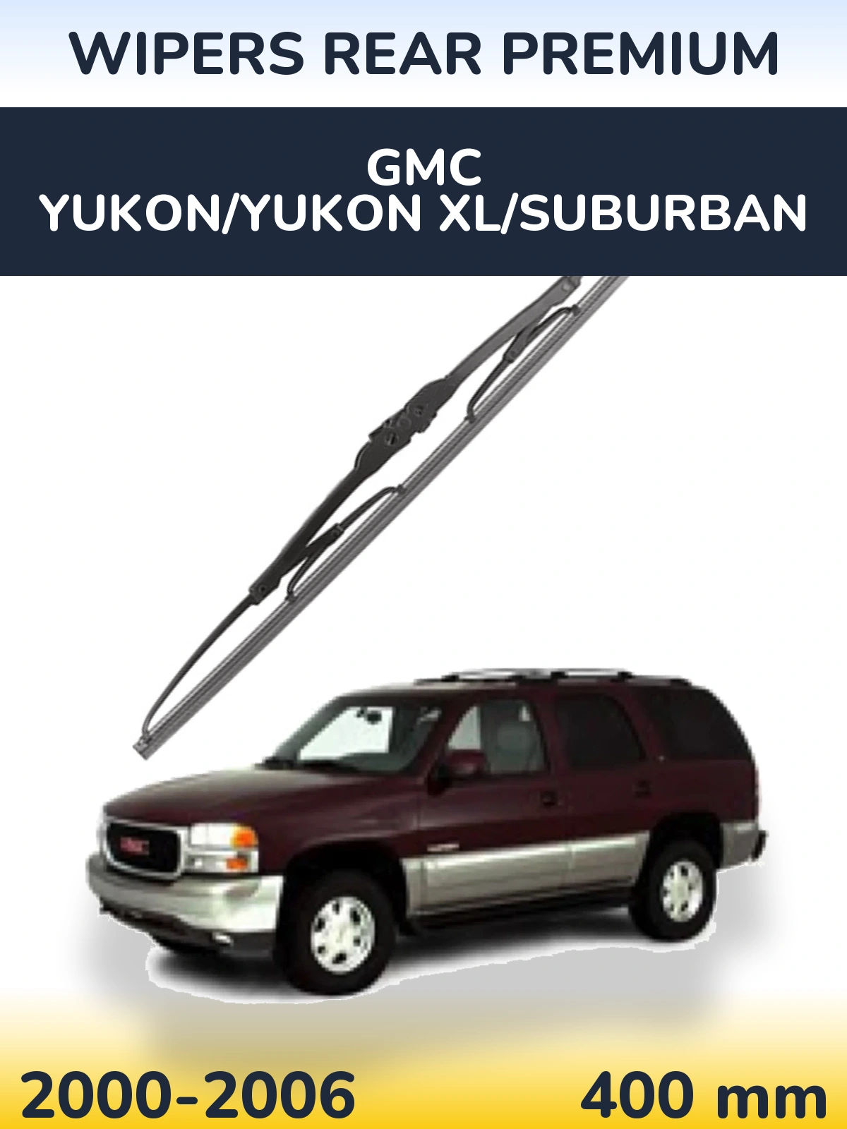 Задня щітка WIPERS REAR PREMIUM 400 мм для GMC Yukon/Yukon XL/Suburban 2000-2006