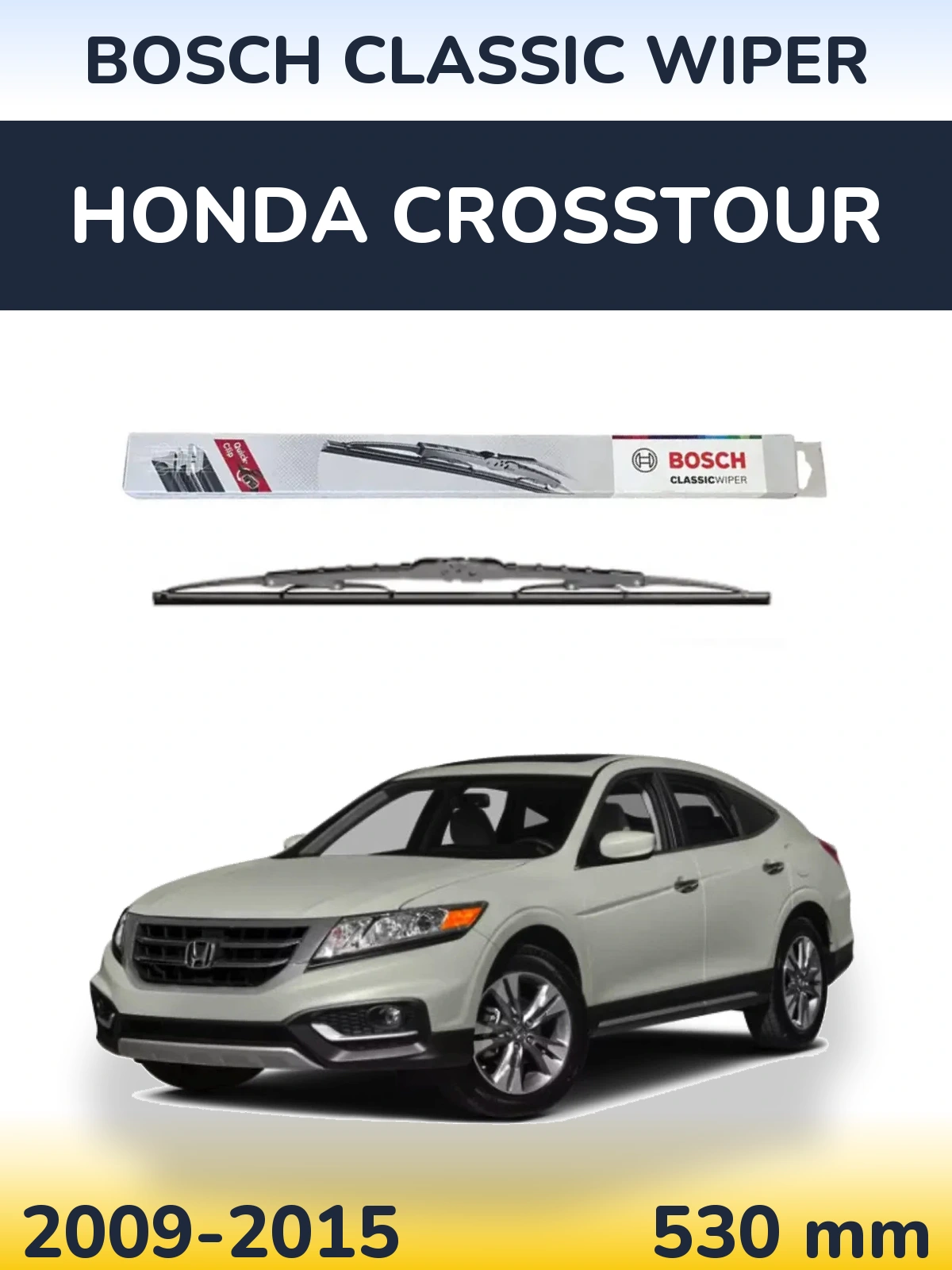 Rear wiper blade BOSCH Classic Wiper 530 mm for Honda Crosstour 2009-2015