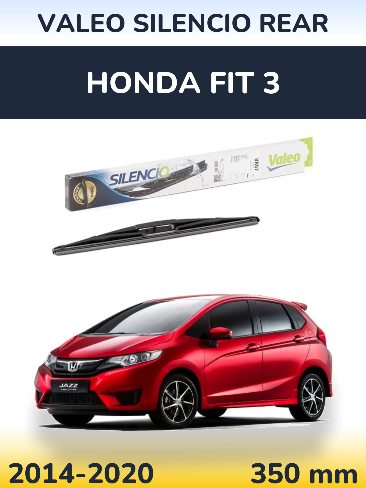 Rear wiper blade Valeo Silencio Rear 345 mm for Honda Fit 3 2014-2020