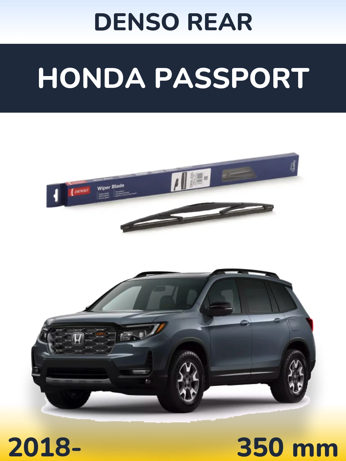 Rear wiper blade Denso Rear 350 mm for Honda Passport 2018-2026