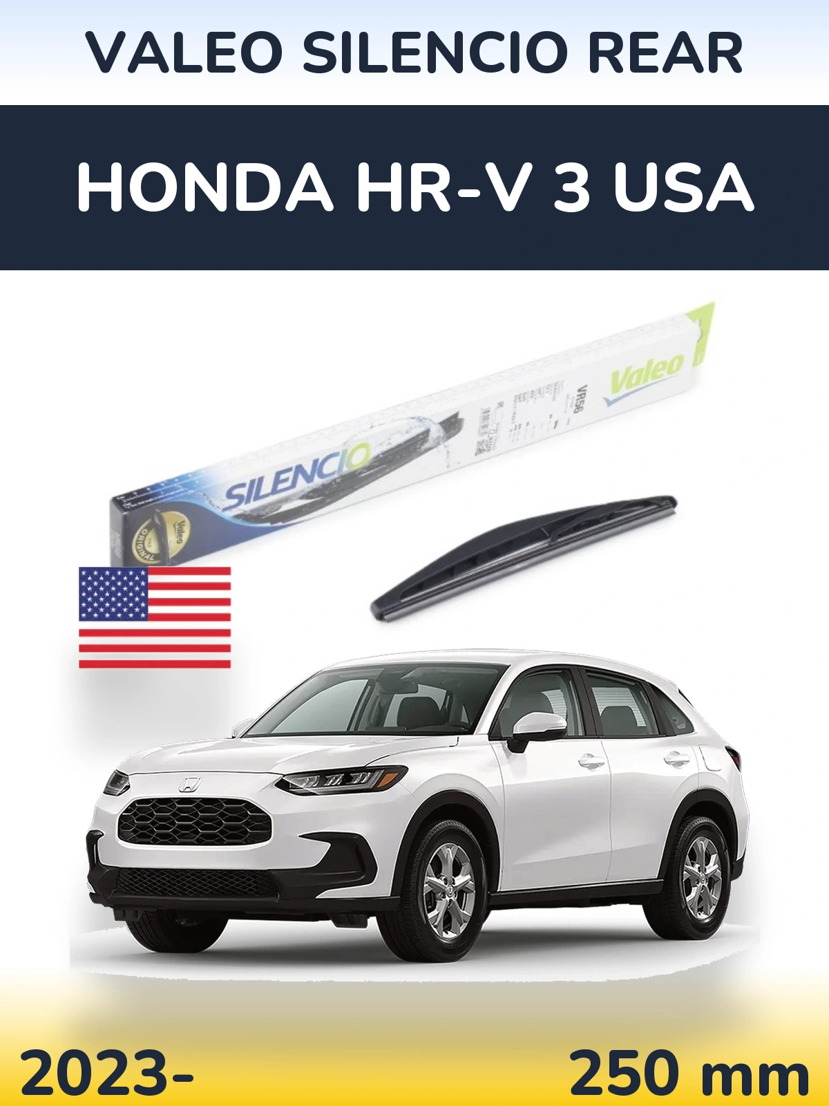 Задня щітка Valeo Silencio Rear 240 мм для Honda HR-V 3 USA 2023-2026