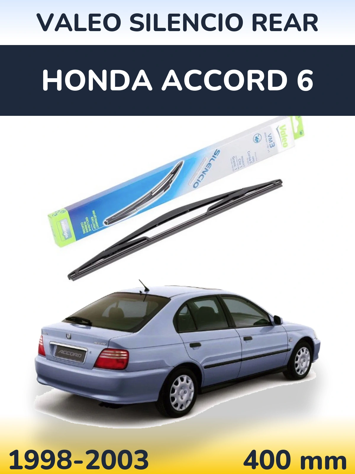 Rear wiper blade Valeo Silencio Rear 400 mm for Honda Accord 6 1998-2003