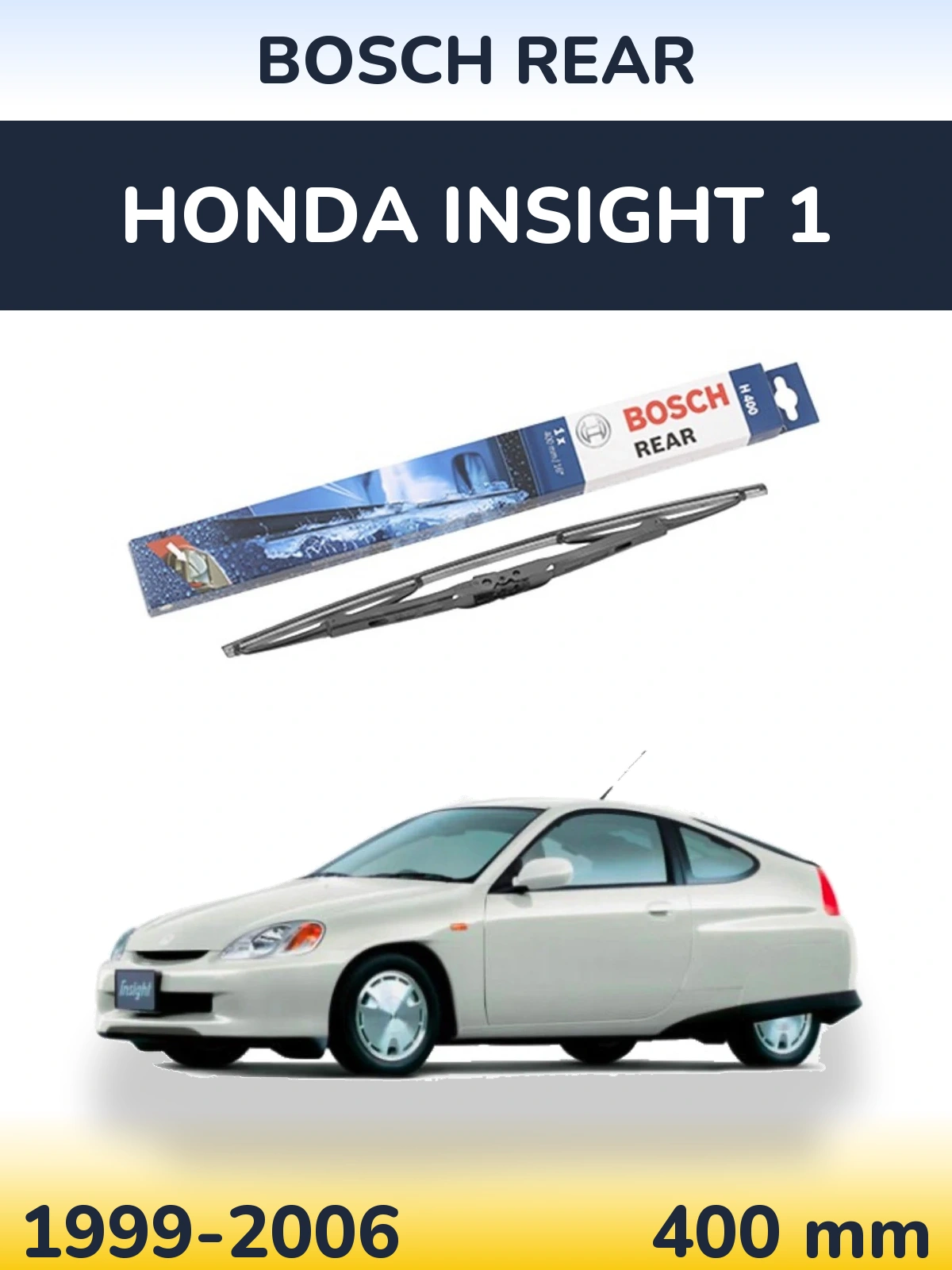 Rear wiper blade BOSCH Rear 400 mm for Honda Insight 1 1999-2006