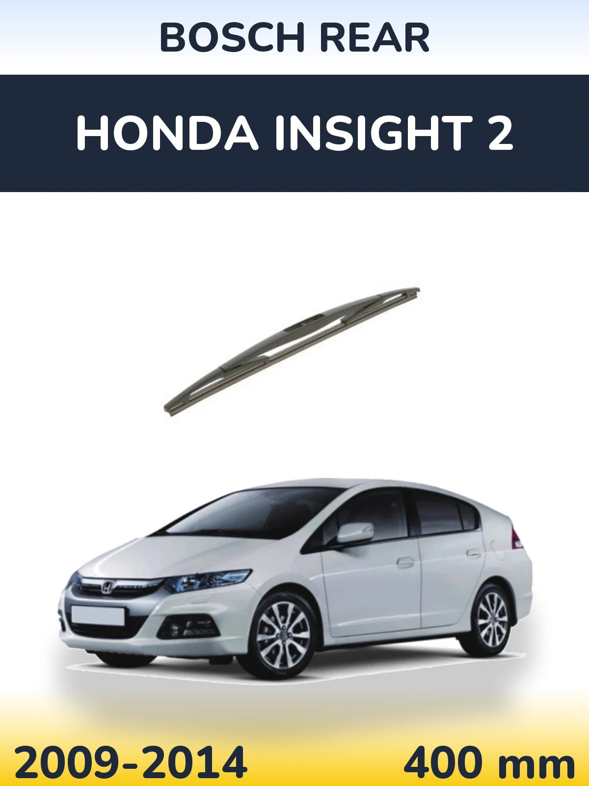 Rear wiper blade BOSCH Rear 400 mm for Honda Insight 2 2009-2014