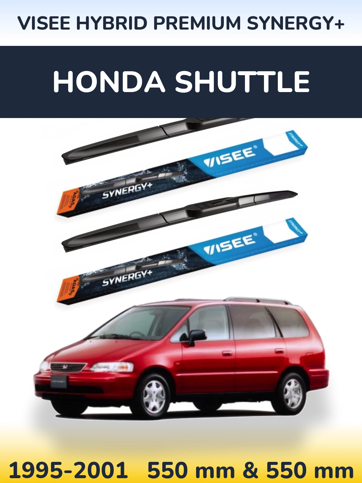 Комплект передних дворников VISEE HYBRID PREMIUM SYNERGY+ 550 & 550 мм для Honda Shuttle 1995-2001