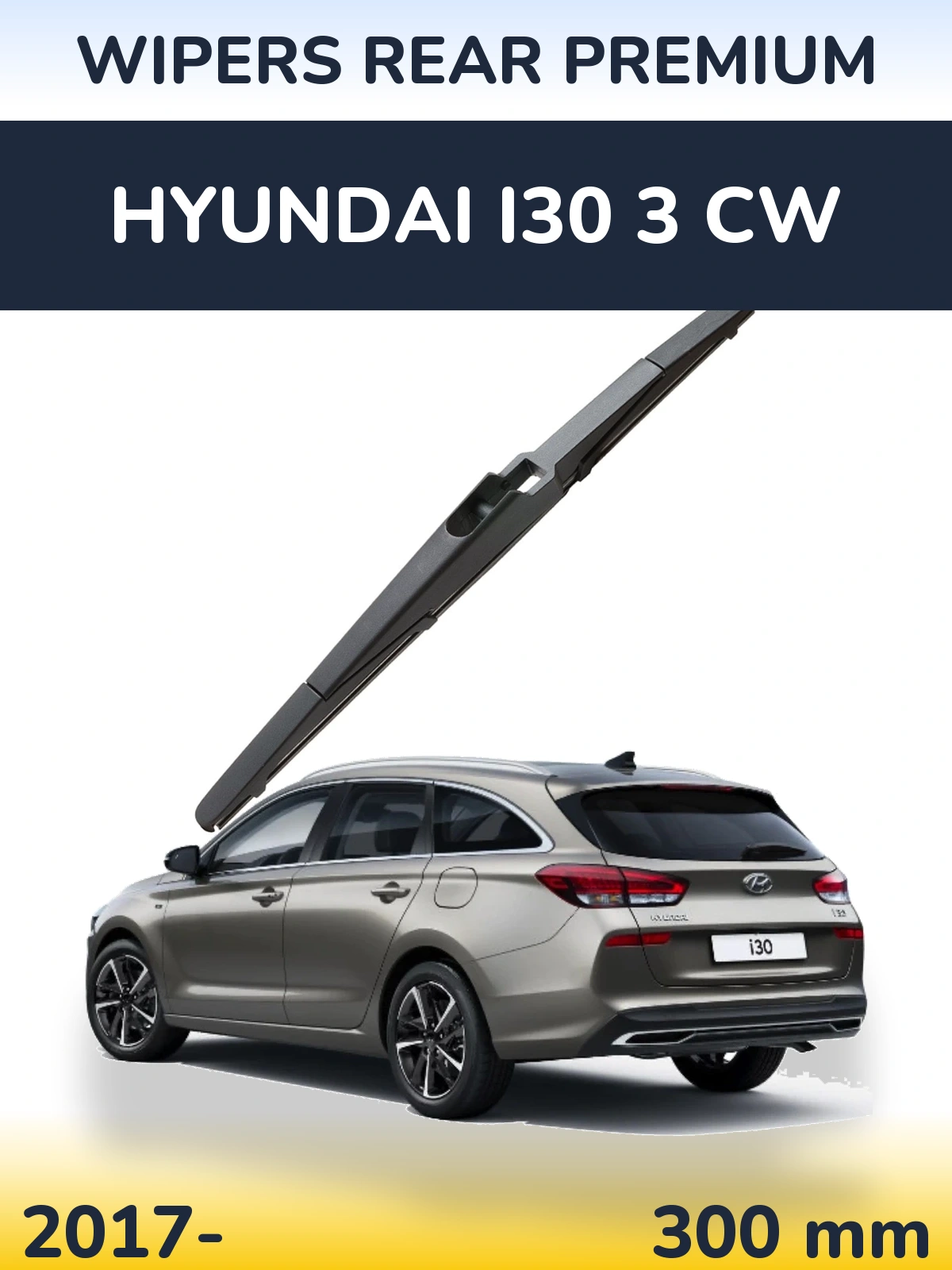 Rear wiper blade WIPERS REAR PREMIUM 300 mm for Hyundai i30 3 CW 2017-2026