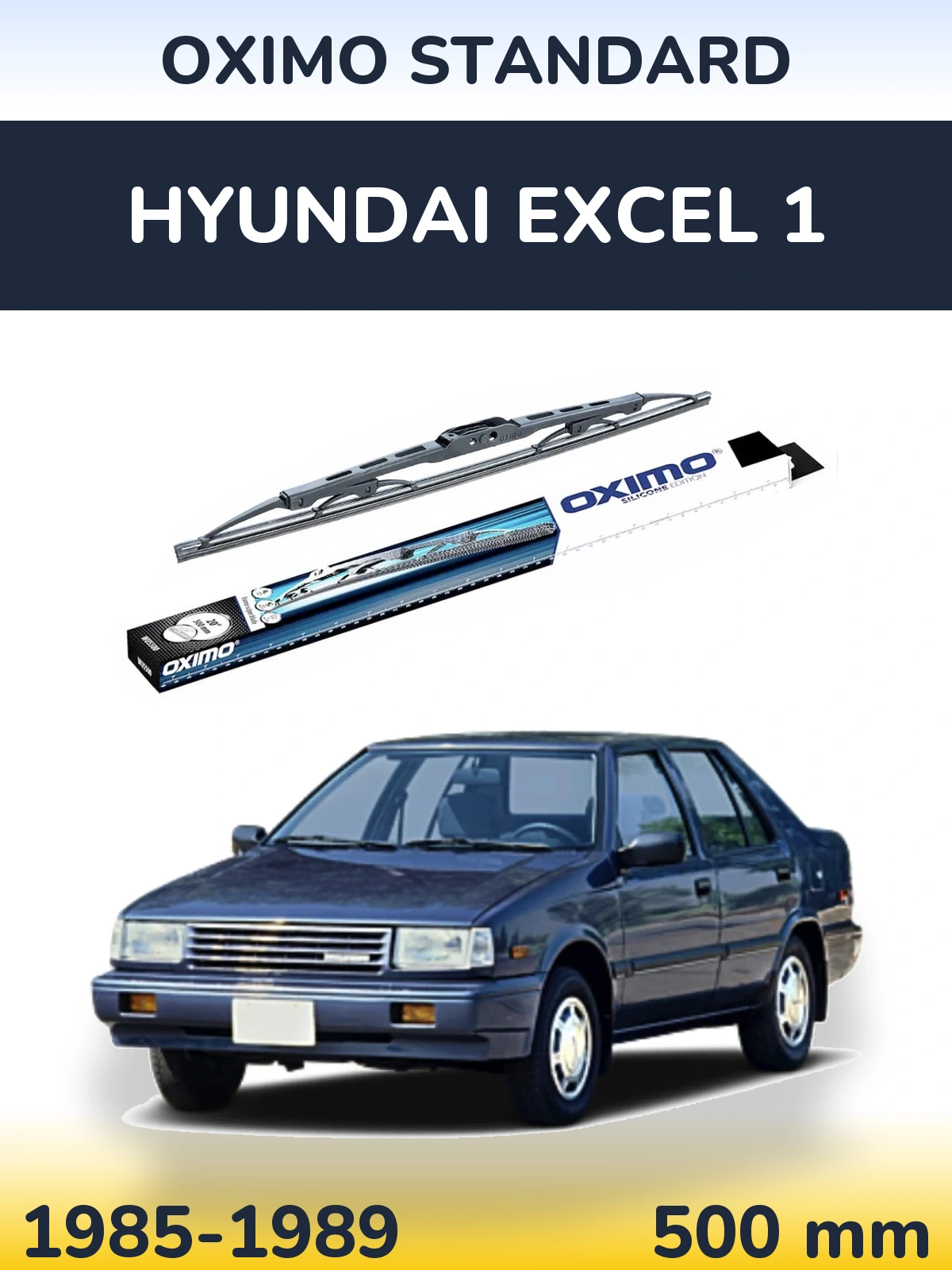 Rear wiper blade Oximo Standard 500 mm for Hyundai Excel 1 1985-1989