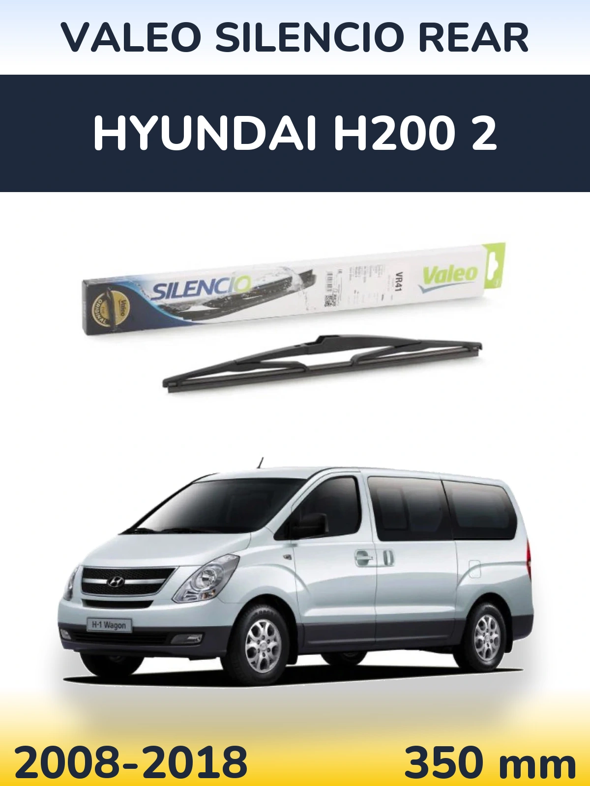 Rear wiper blade Valeo Silencio Rear 345 mm for Hyundai H200 2 2008-2018