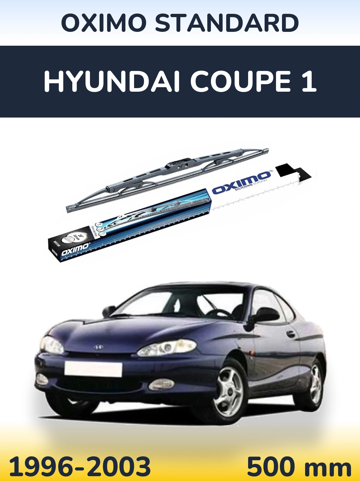 Rear wiper blade Oximo Standard 500 mm for Hyundai Coupe 1 1996-2003