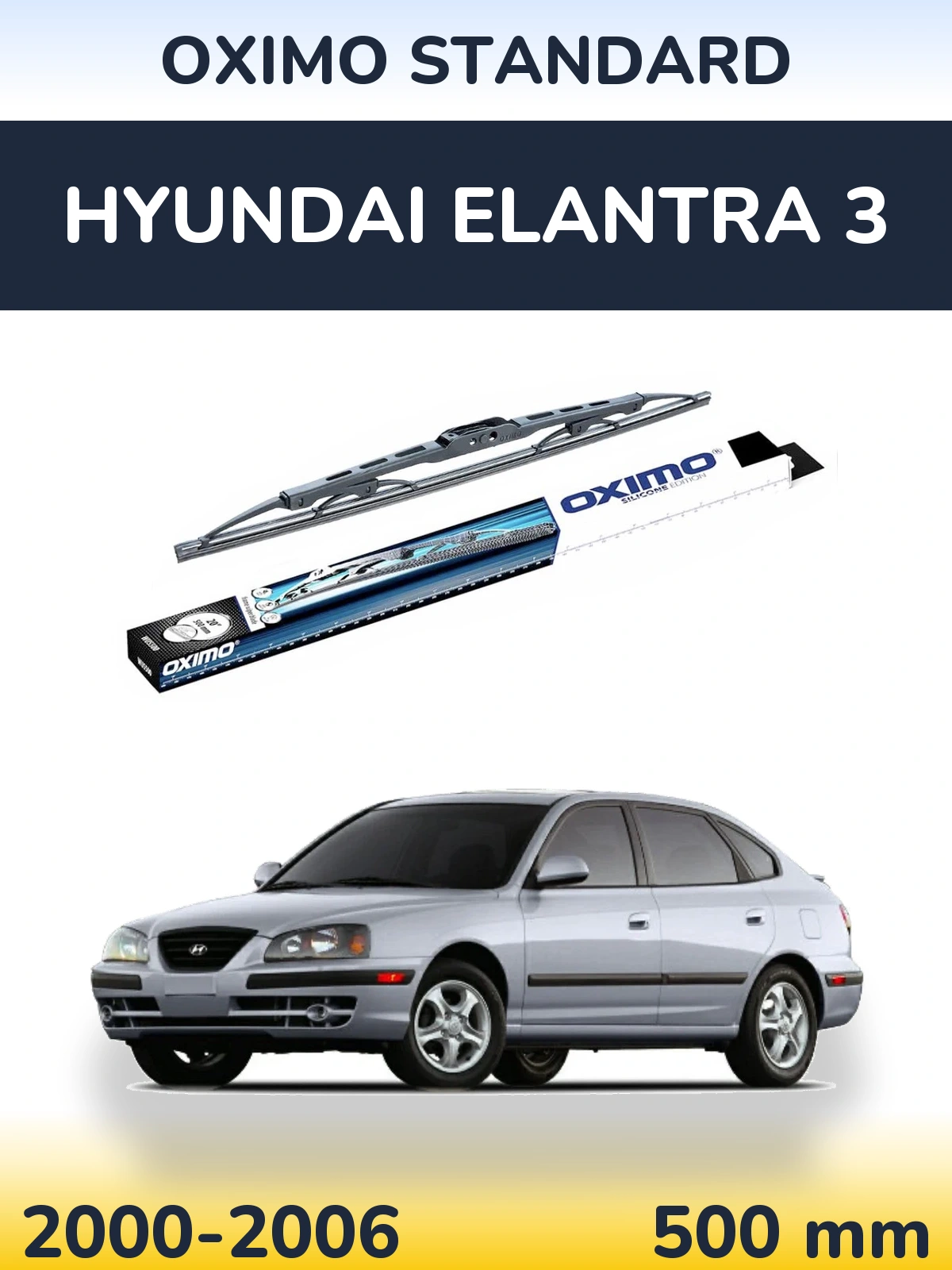 Rear wiper blade Oximo Standard 500 mm for Hyundai Elantra 3 2000-2006